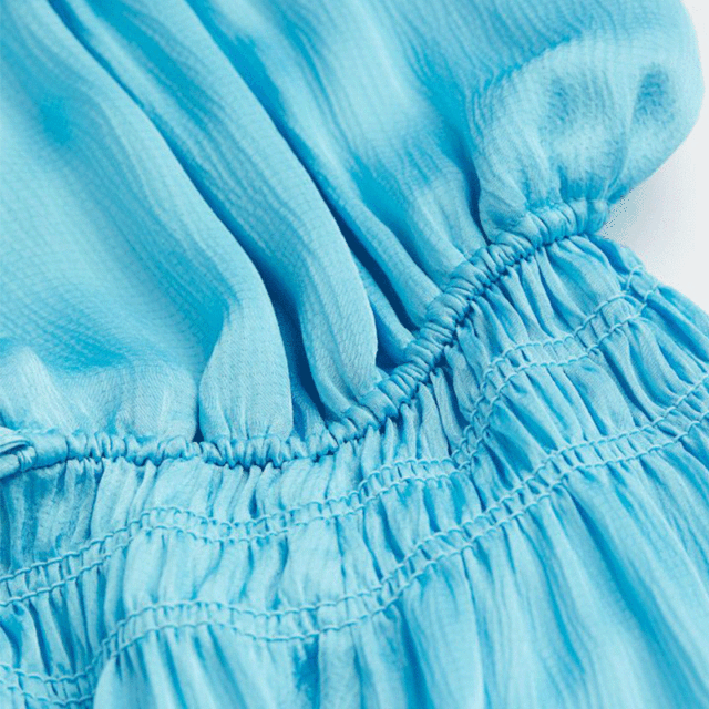 waist gathered maxi dress