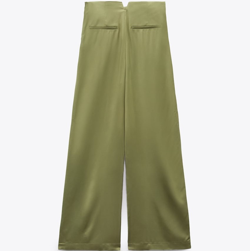 Full-Length Satin Trousers