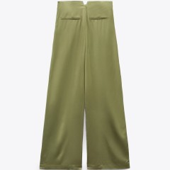 Full-Length Satin Trousers