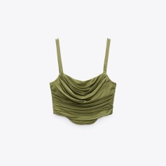 Draped Corsetry-Inspired Top