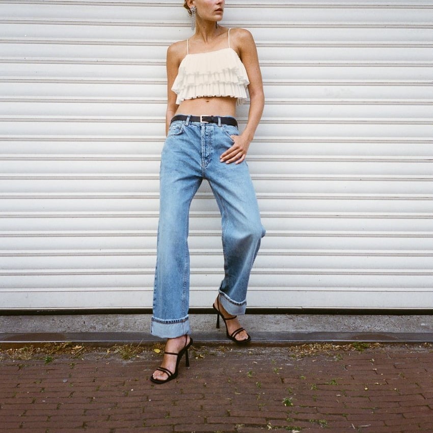 Crop Top With Ruffles