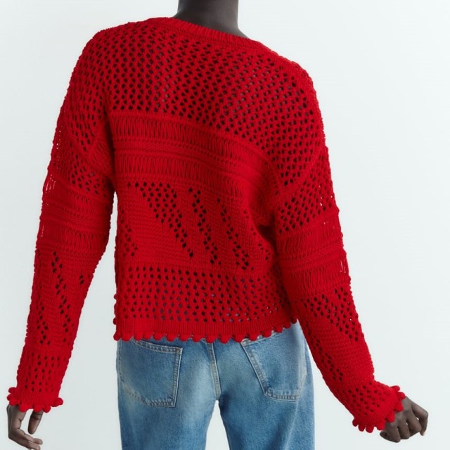 Pointelle Knit Sweater