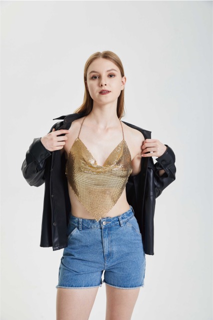 Suspender neck vest top