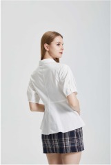 Waistband White Shirt Design Sense Top