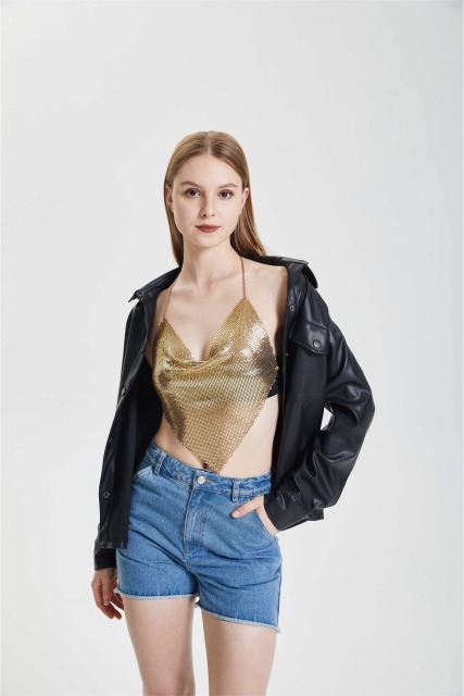 Suspender neck vest top