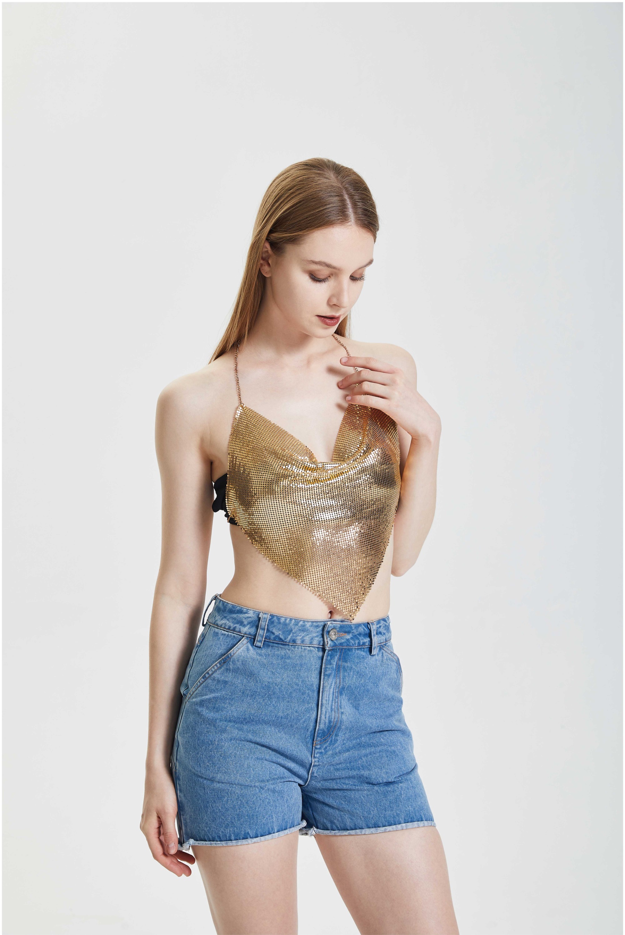 Suspender neck vest top