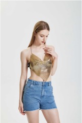 Suspender neck vest top