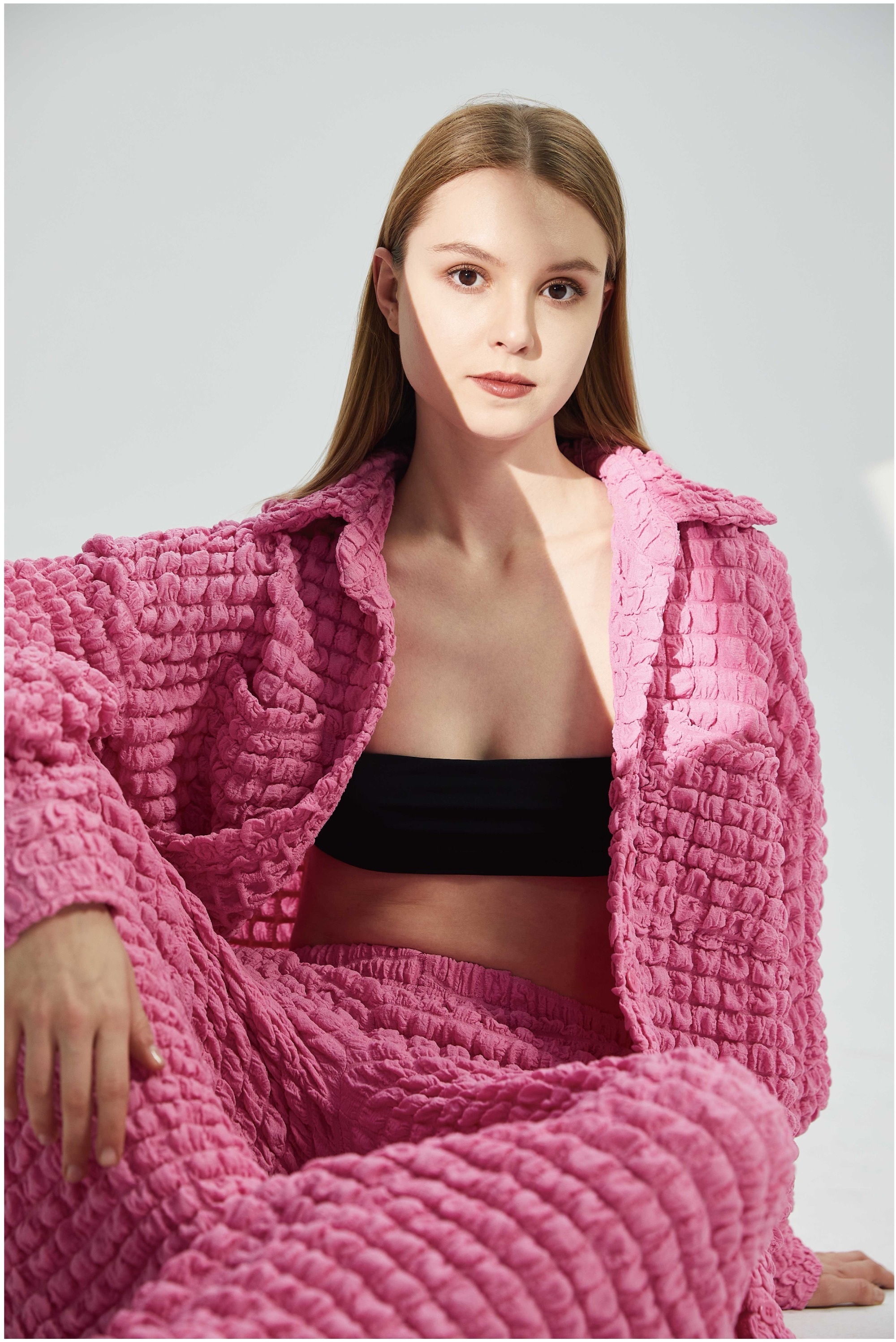 Suit, coat, underwear, straight leg pants set