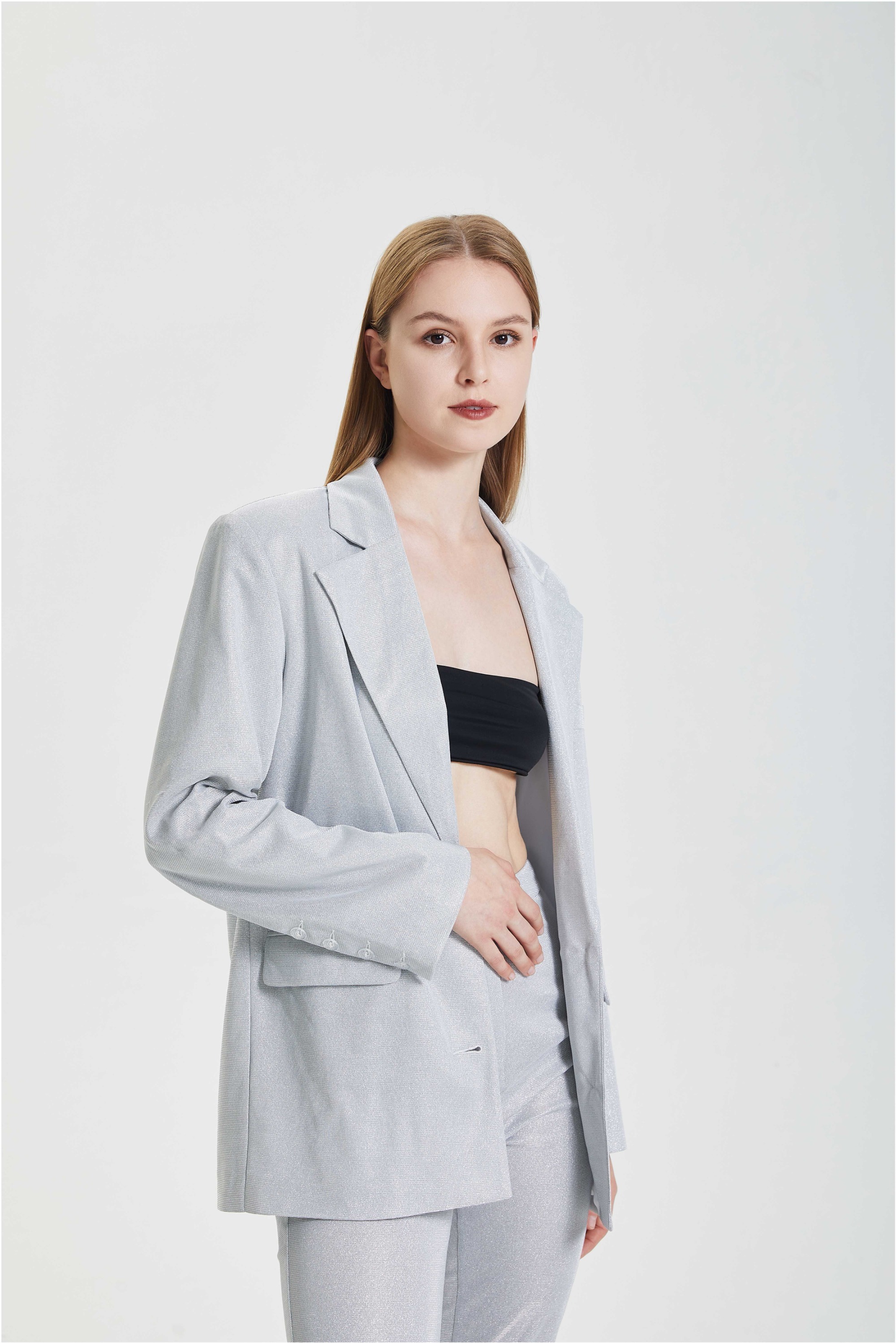 Suit, coat, underwear, straight leg pants set