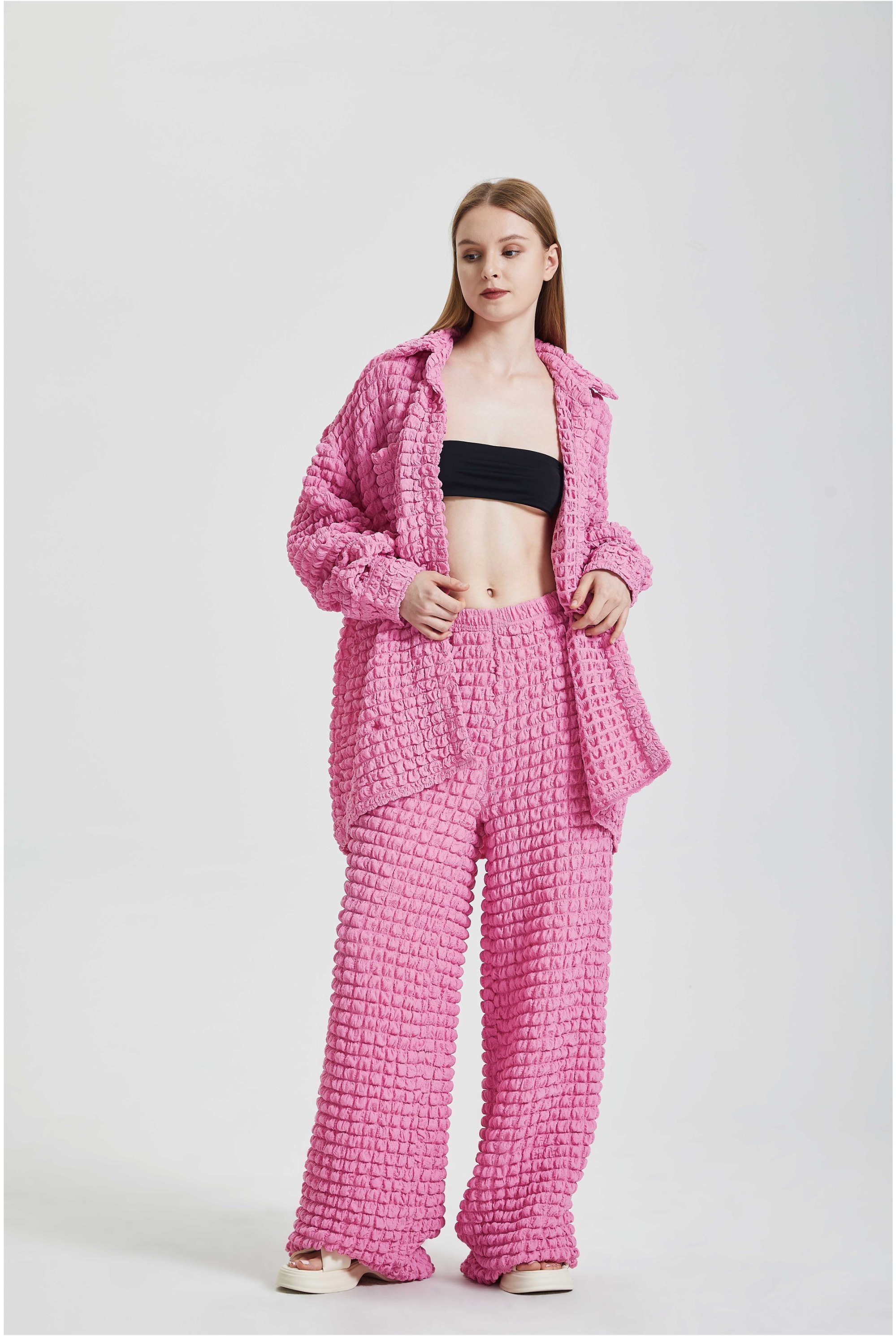 Suit, coat, underwear, straight leg pants set