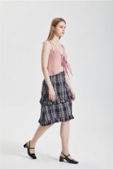 Heavy industry suspender vest with a high-end bow design and an outerwear top