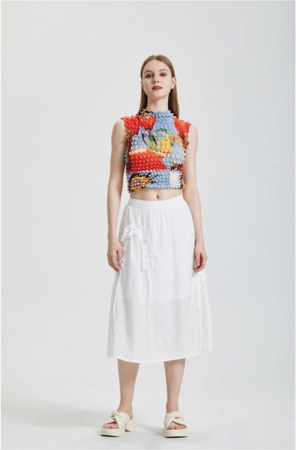 Short top jazz design sleeveless top