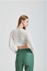 Perspective Mesh Long Sleeve Top