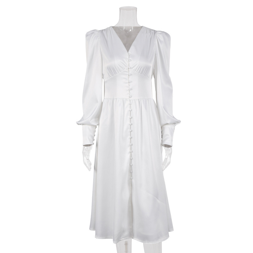 Long V-neck Waist Up Dress