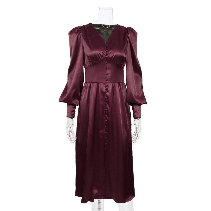 Long V-neck Waist Up Dress