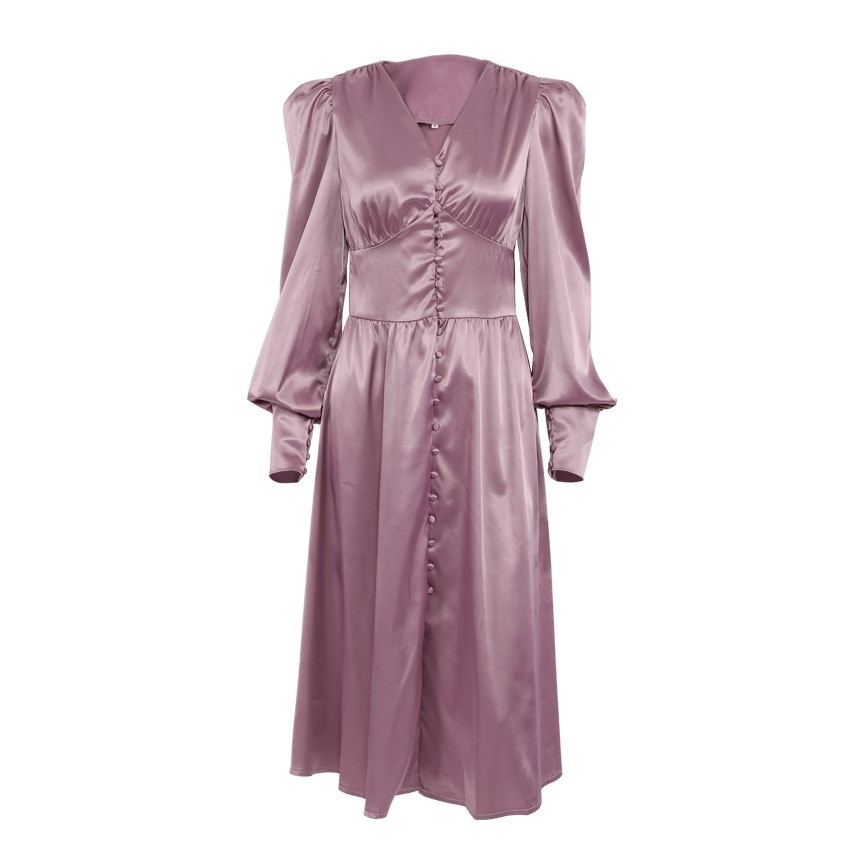 Long V-neck Waist Up Dress
