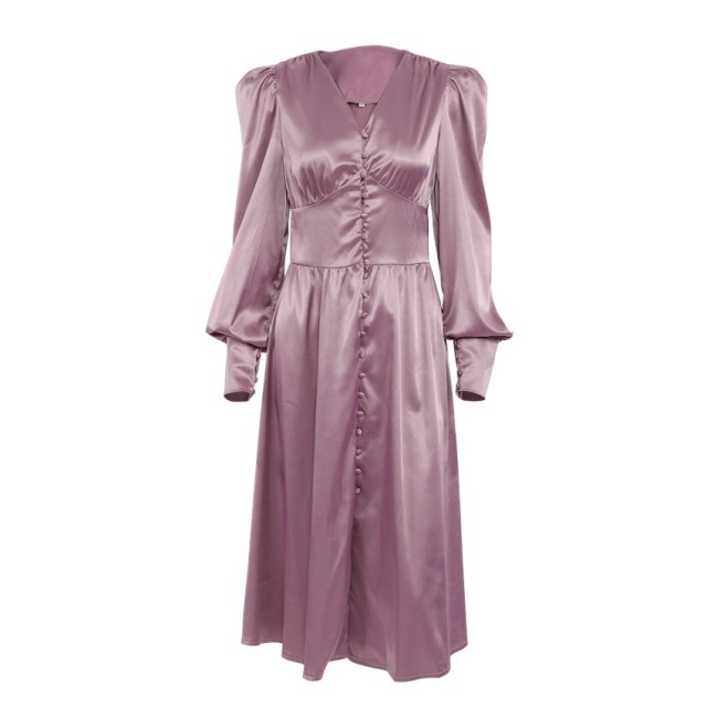 Long V-neck Waist Up Dress