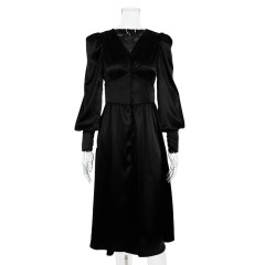 Long V-neck Waist Up Dress
