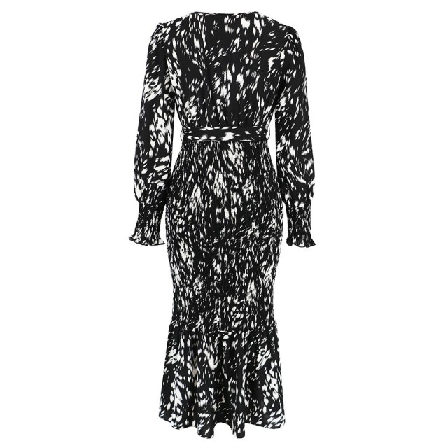 V-neck Printed Dress