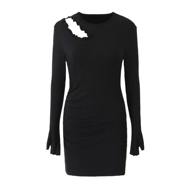 Slim Fit Wrap Hip Dress