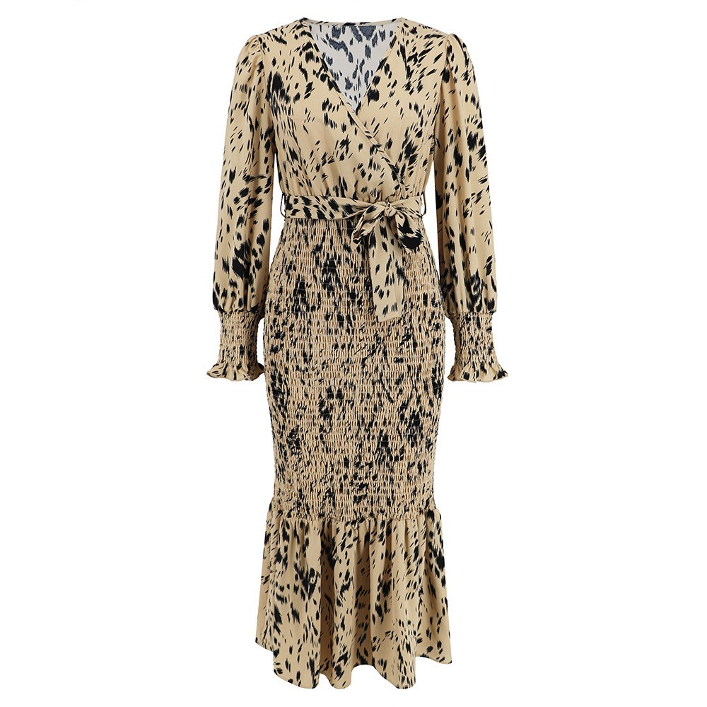 V-neck Printed Dress