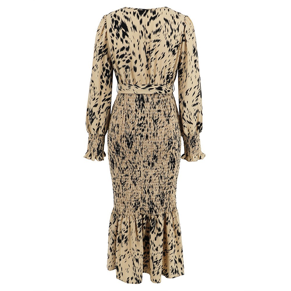 V-neck Printed Dress