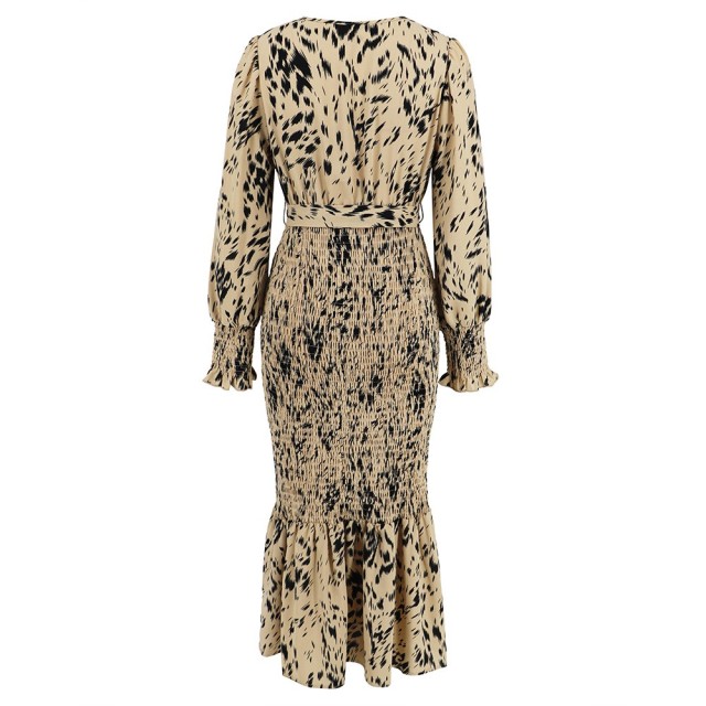 V-neck Printed Dress
