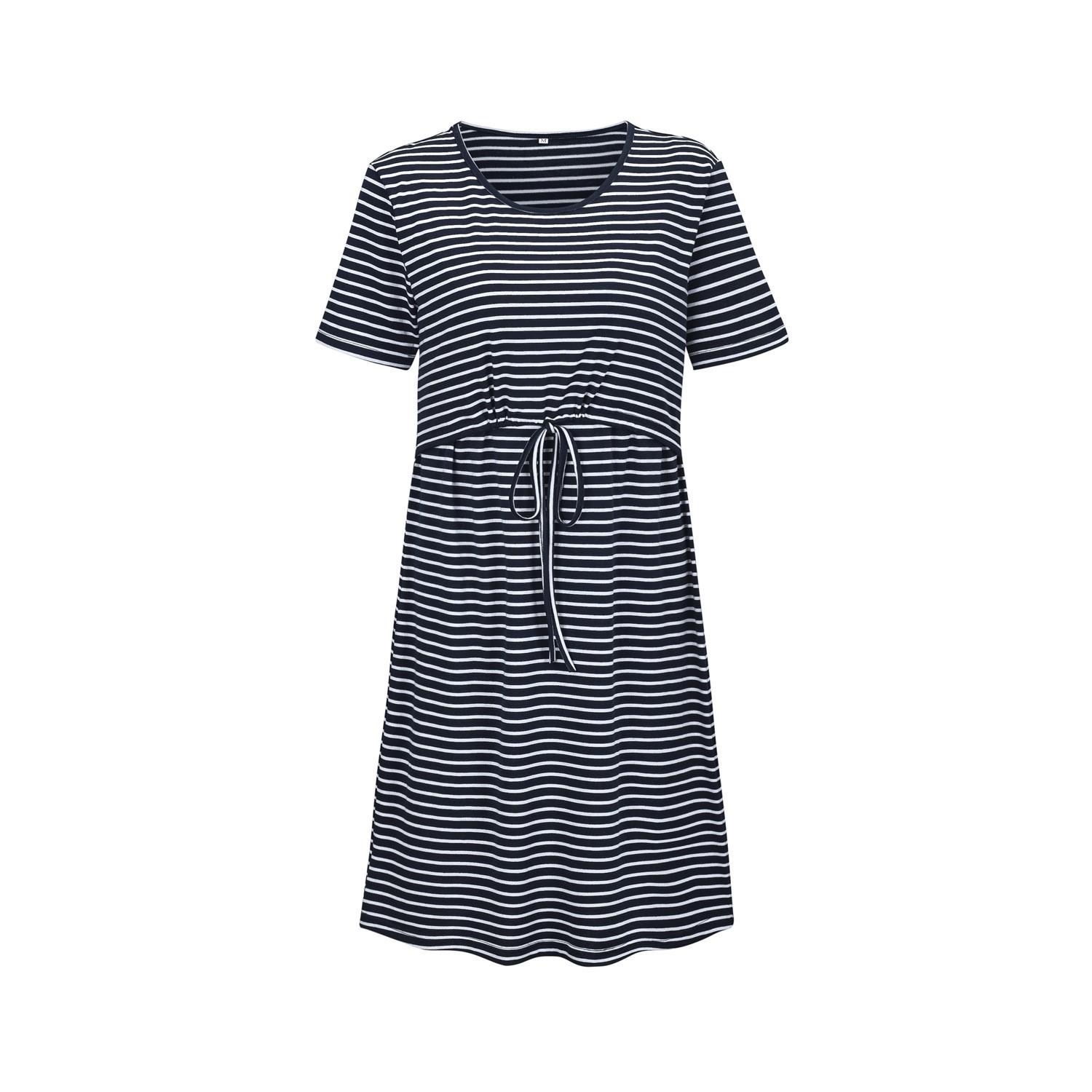 Striped Multifunctional Short Sleeved Dress