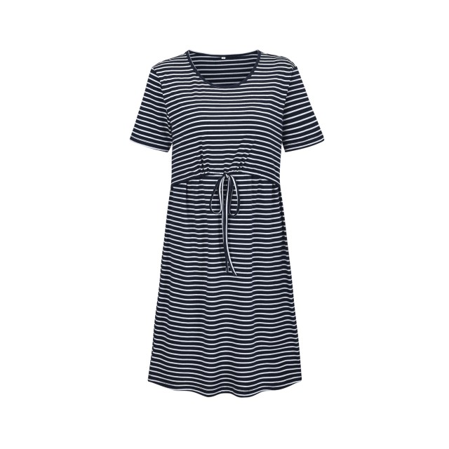 Striped Multifunctional Short Sleeved Dress