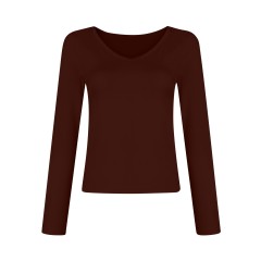 V-neck Long Sleeved Versatile Top
