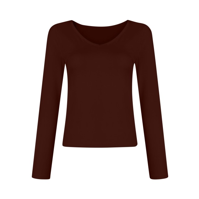 V-neck Long Sleeved Versatile Top