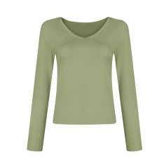 V-neck Long Sleeved Versatile Top
