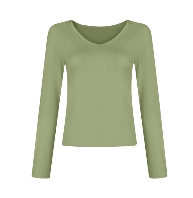 V-neck Long Sleeved Versatile Top