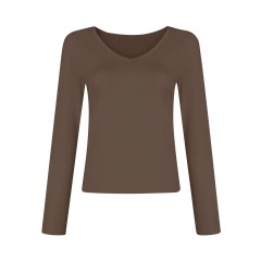 V-neck Long Sleeved Versatile Top