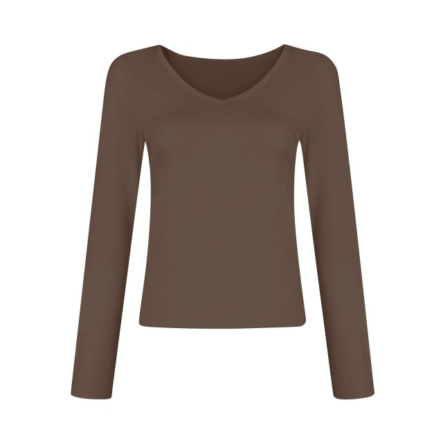 V-neck Long Sleeved Versatile Top