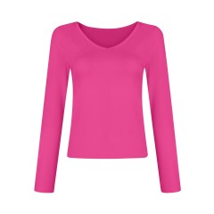 V-neck Long Sleeved Versatile Top