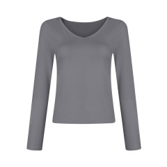 V-neck Long Sleeved Versatile Top