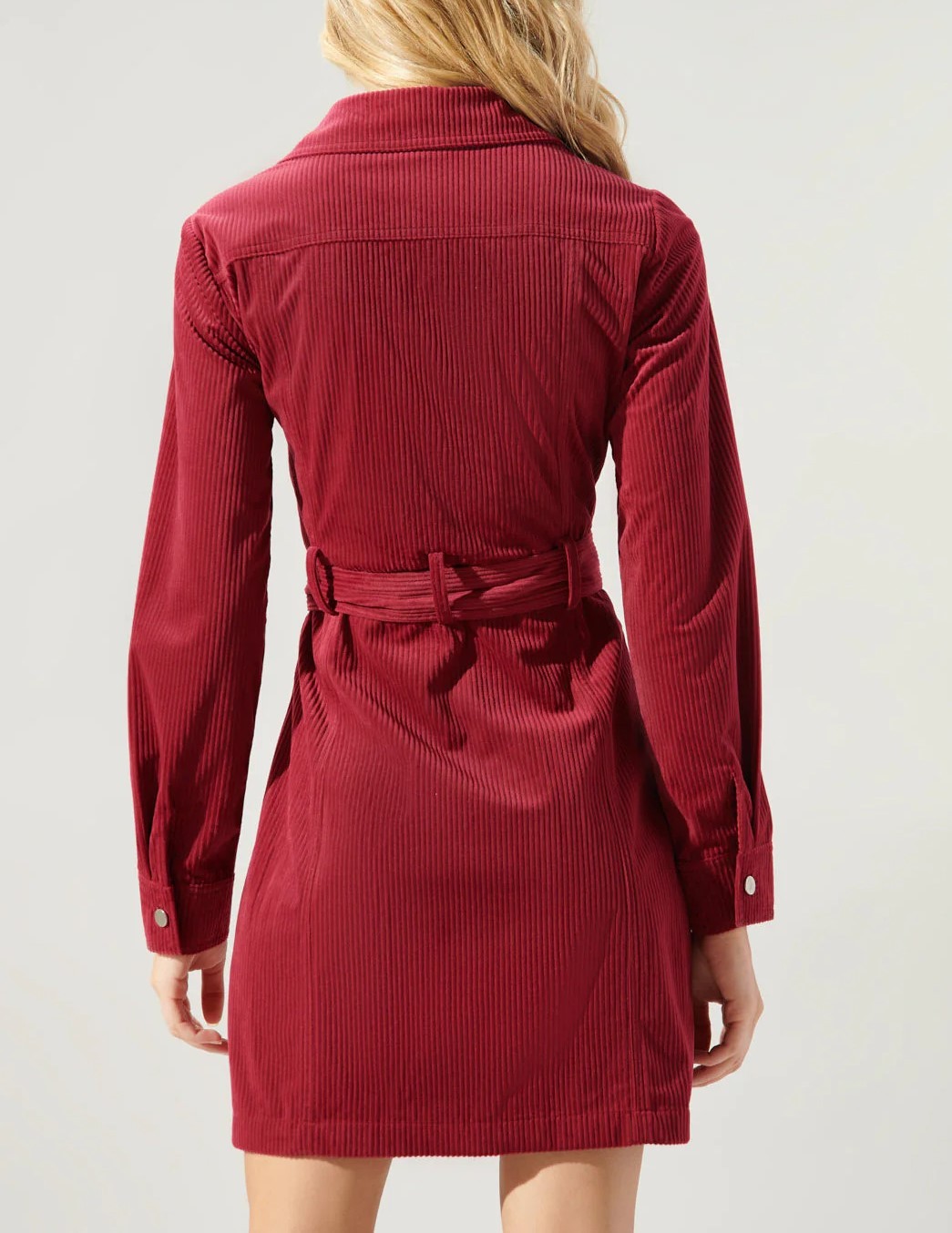 Knitted Velvet Long Sleeved Dress