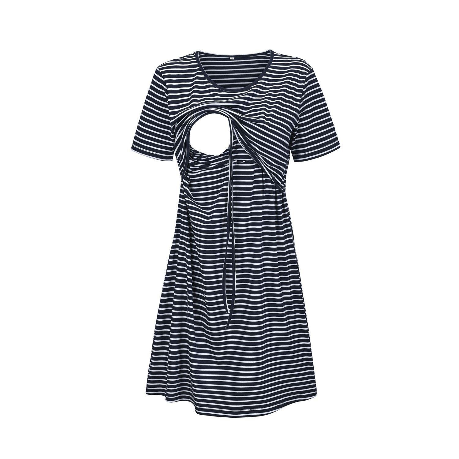 Striped Multifunctional Short Sleeved Dress