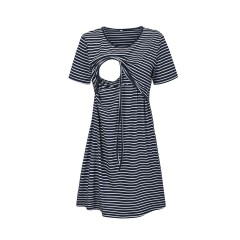 Striped Multifunctional Short Sleeved Dress