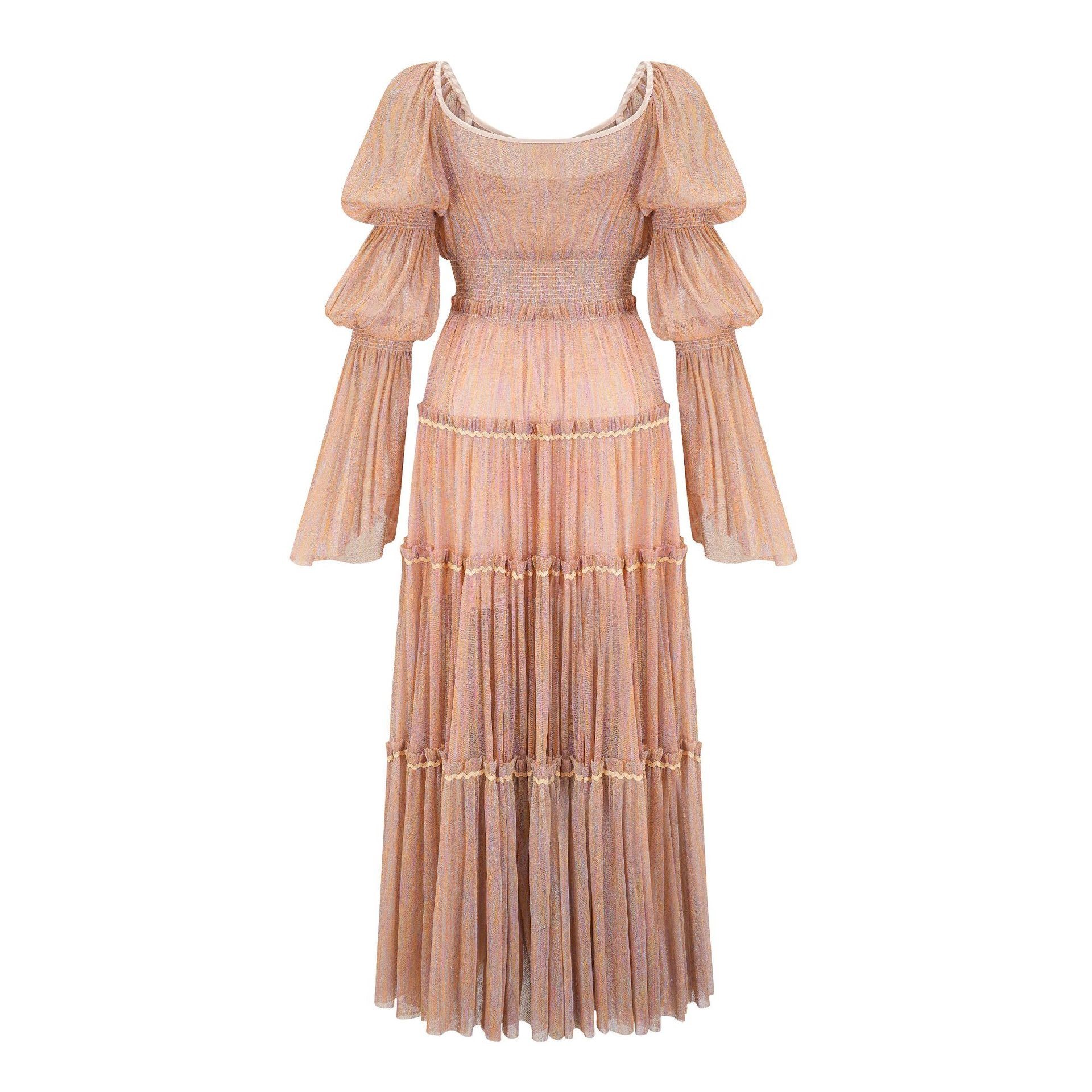 Solid Sequin One Line Neck Dress