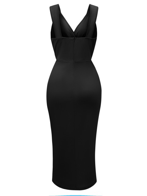 V-neck Sleeveless Dress