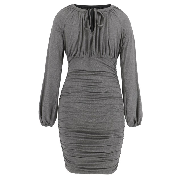 Lace up Long Sleeved Dress