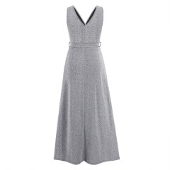 Sleeveless V-neck Prom Dress