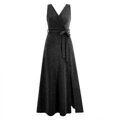 Sleeveless V-neck Prom Dress