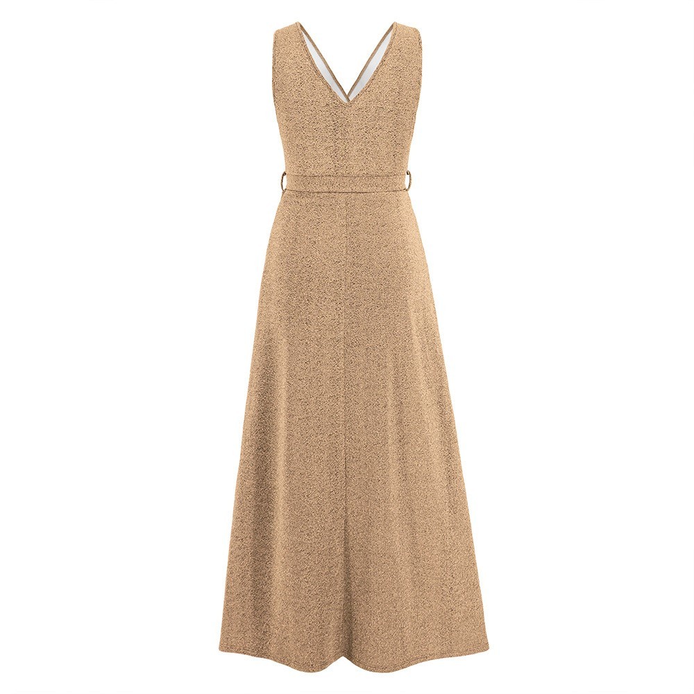 Sleeveless V-neck Prom Dress