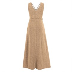 Sleeveless V-neck Prom Dress