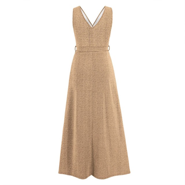 Sleeveless V-neck Prom Dress
