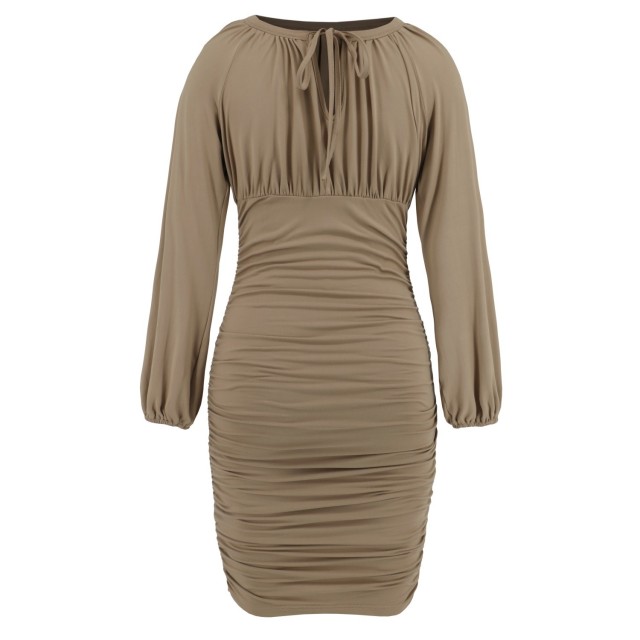Lace up Long Sleeved Dress