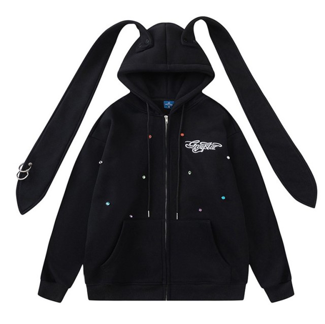 Vintage Rabbit Ear Hoodie